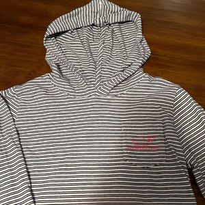 Girls Vineyard Vines hooded long sleeve shirt.